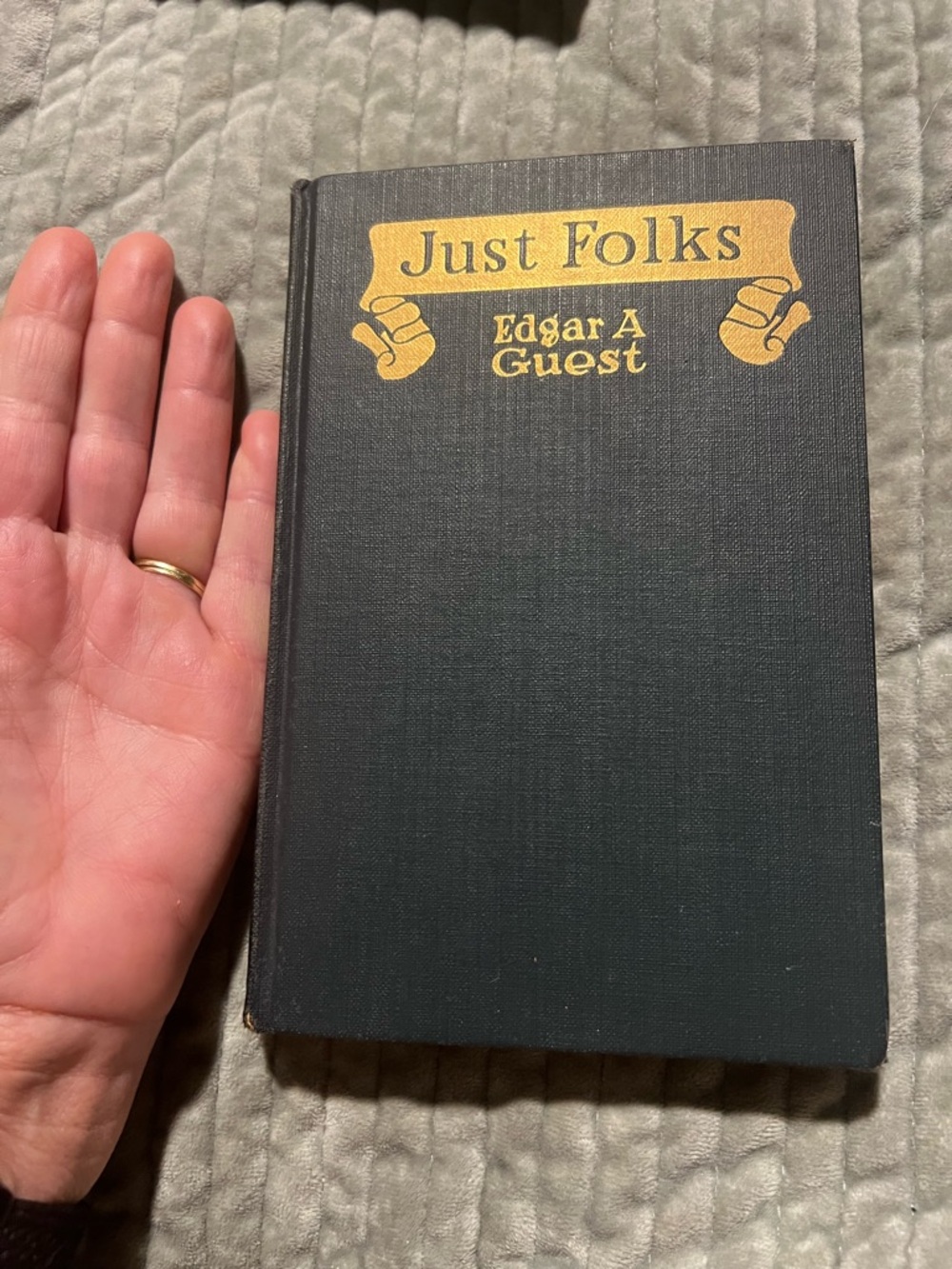 Just Folks by Edgar A. Guest - Navy Blue Clothbound Hardcover American life